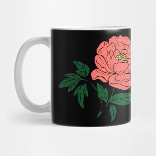 Living Coral Peony Flower Mug